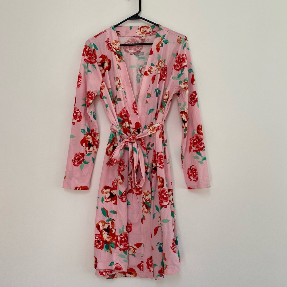 A Glow Maternity Floral Robe Pink Medium